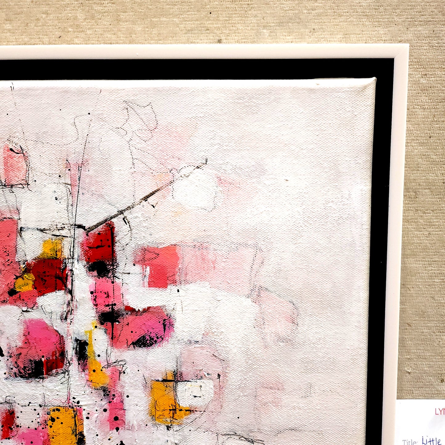 20" x 20" Little Pink Windows by Lynn Ashton