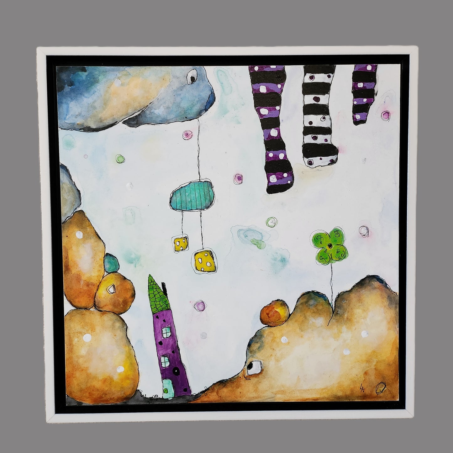 12" x 12" Upside Down on the Rocks